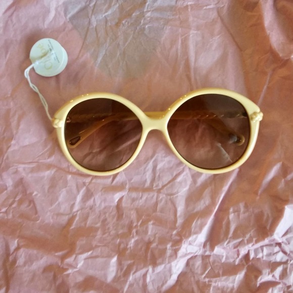 Chloe 58mm Round SunglassesIVORY - Picture 7 of 8